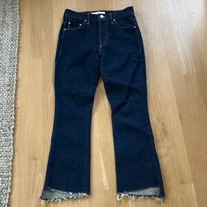 Mother Denim Dark Wash Insider Crop Step Fray size 25 NWOT